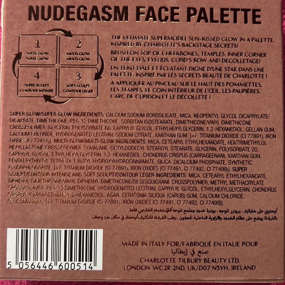 Charlotte Tilbury NEW! NUDEGASM  FACE PALETTE 
CHEEK KIT - Picture 6 of 8